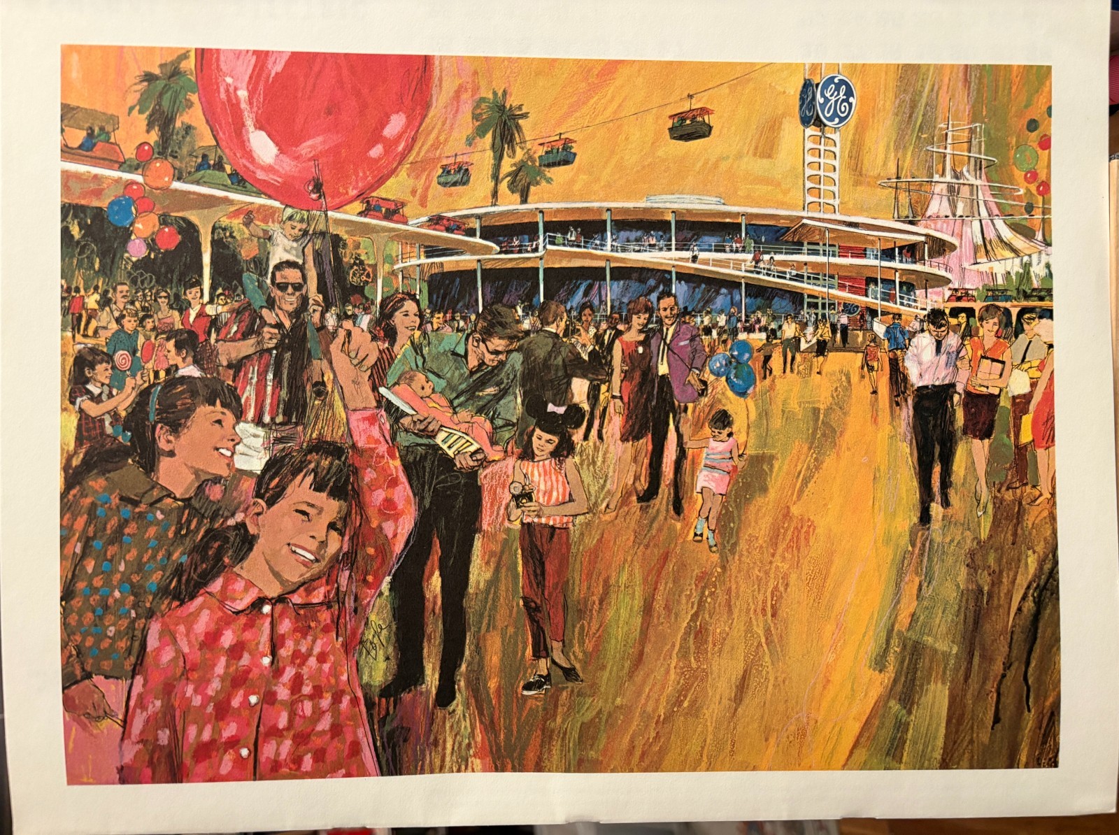 Disneyland Carousel of Progress 1967 Concept Art from GE Promotional Calendar