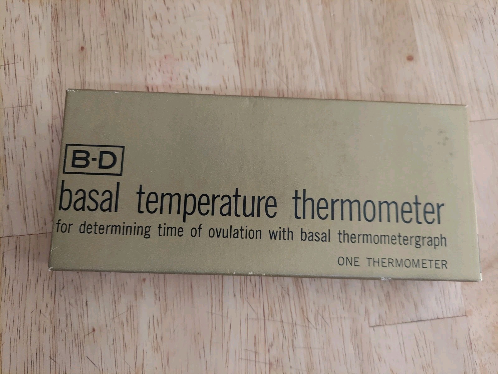 Vintage 1964 Brand New In Box- Basal Thermometer In Original Box