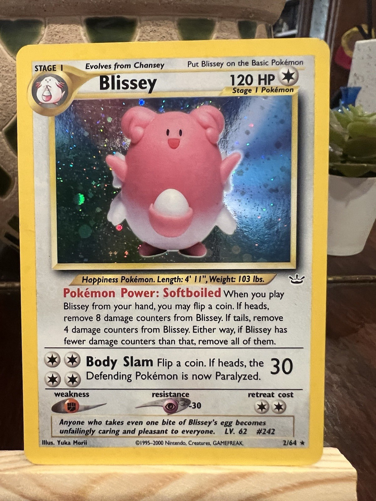 2001 Pokemon Blissey Neo Revelation Holo Rare #2/64 NM LP