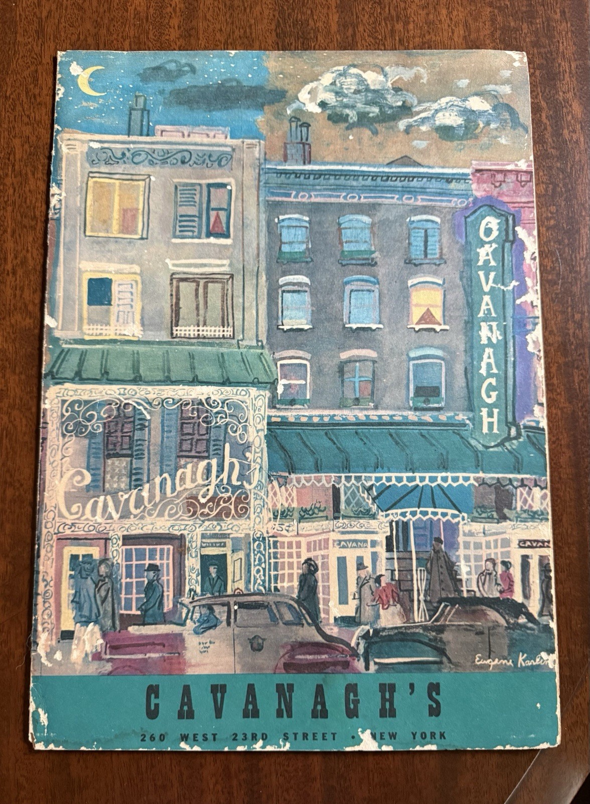 Vintage 1954 Cavanagh Restaurant Menu With Famous Cover Artist
