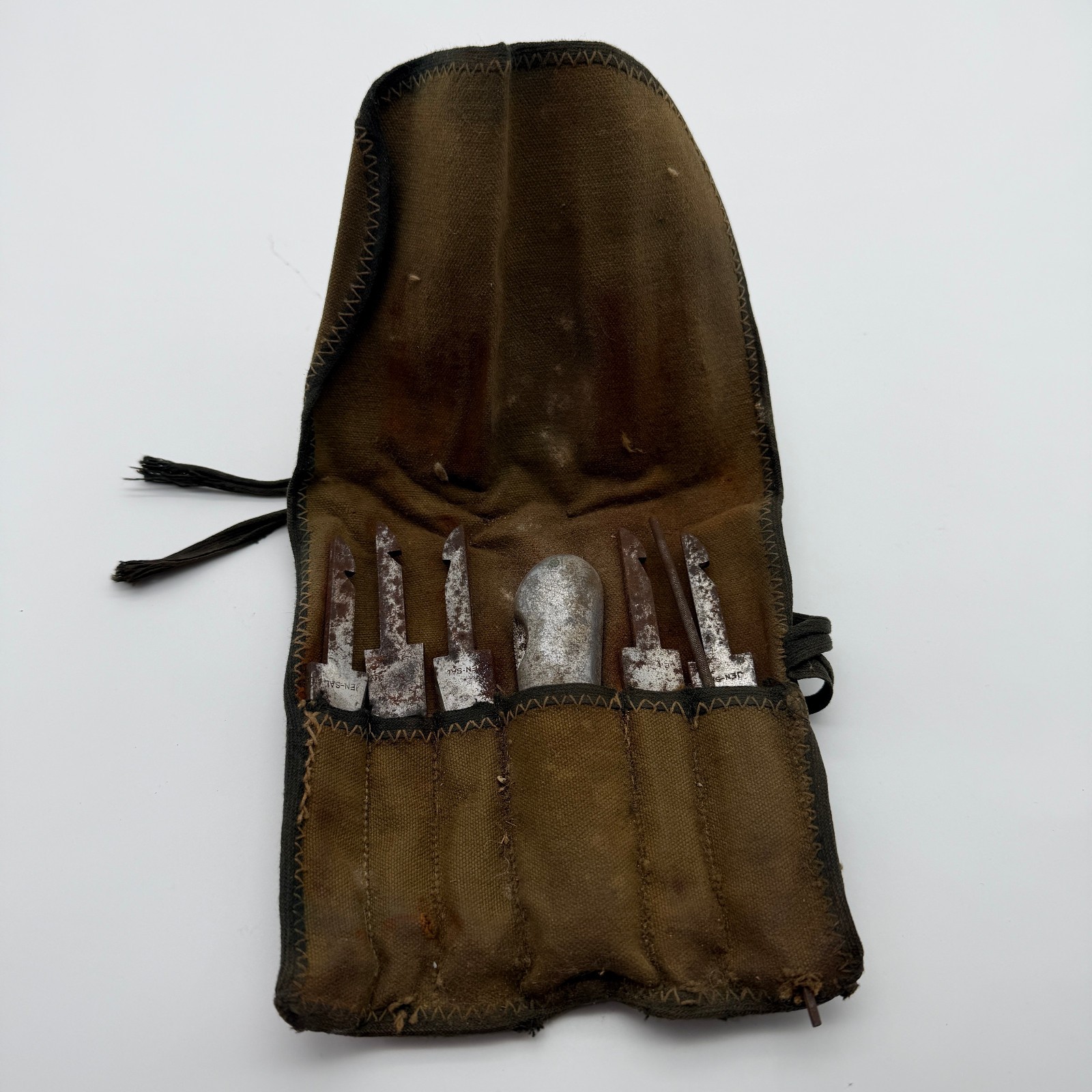 Vintage Jen-Sal Veterinary Tool Set Canvas Roll