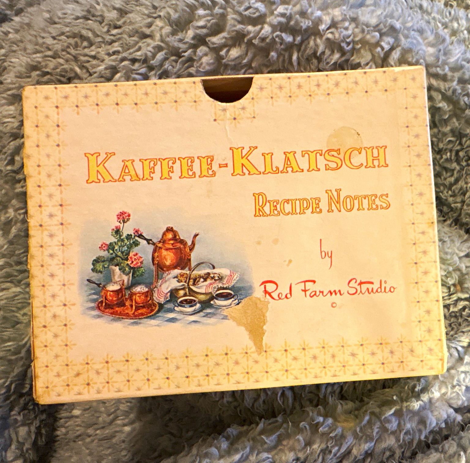 Vintage Red Farm Studio Kaffee-Klatsch Recipe Notes Boxed Set Paper