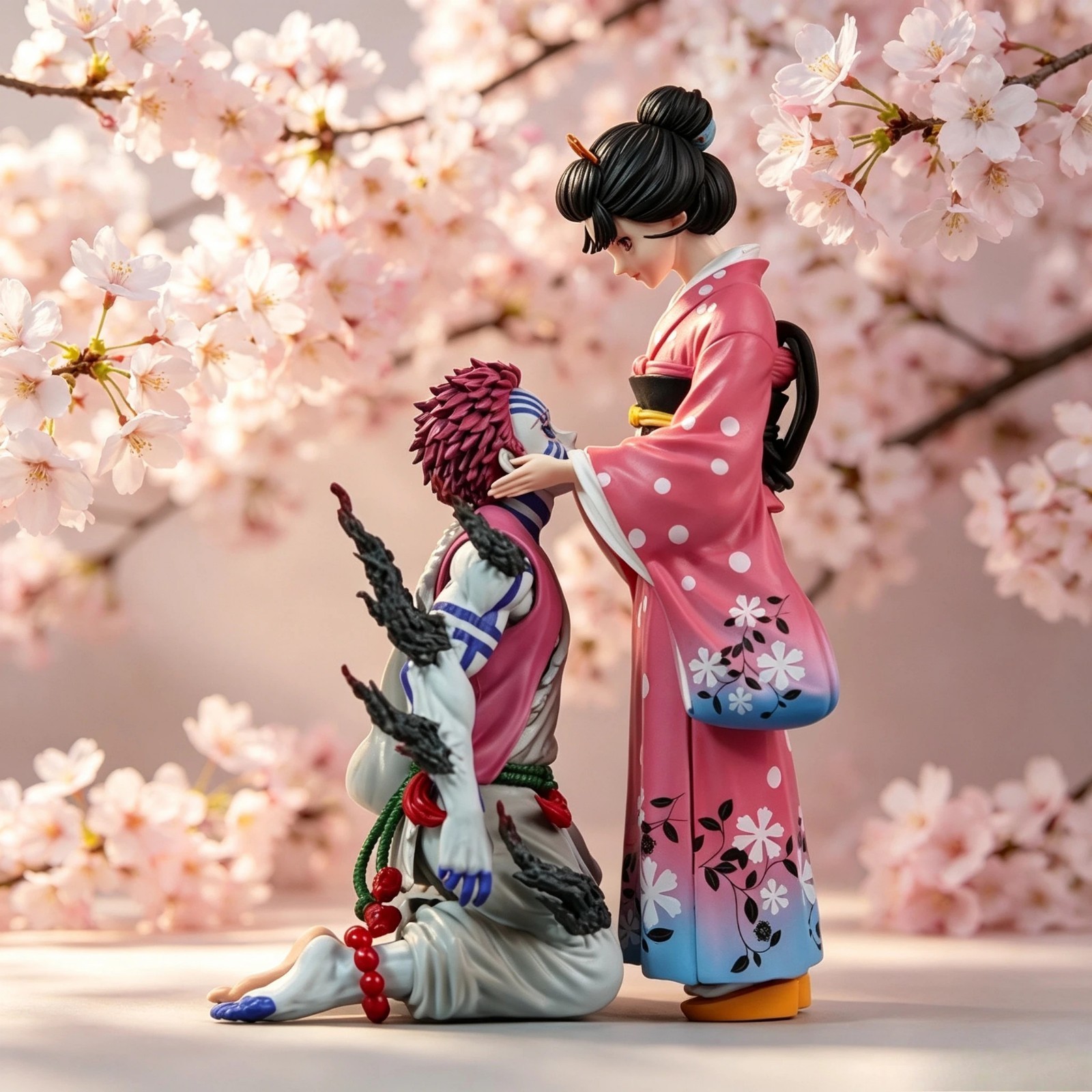 Demon Slayer Akaza Model Koyuki Statuer 27cm Figure Model Collectable Toy Gift