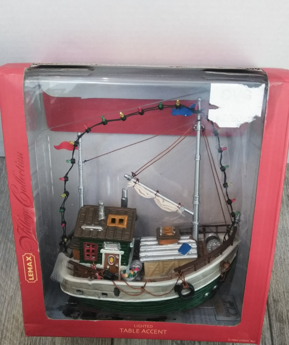 VTG. 2004 Lemax Annibelle Trawler BOAT Lighted Table Accent #44174CV( NEW)