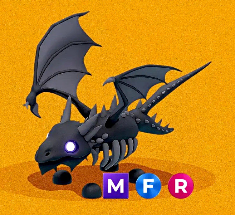 Adopt Me Skeleton Dragon Mega MFR Flyable Rideable Game Item/Asset