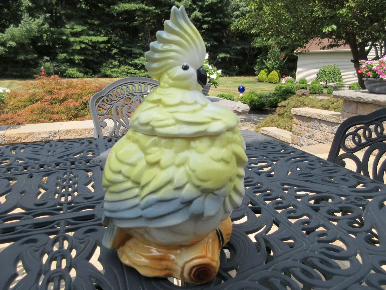 Vtg SIERRA VISTA COCKATOO, COOKIE JAR McCoy Shawnee Haeger American Bisque Hull