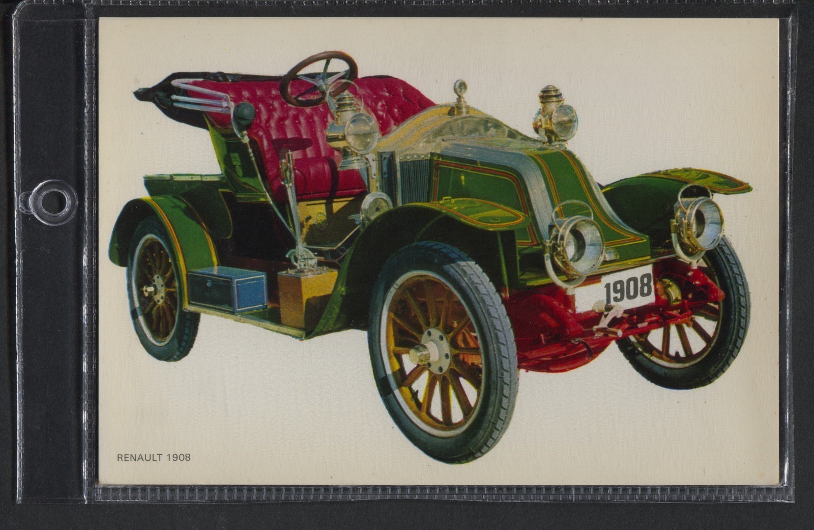 Renault 1908 Vintage Car/Automobile Postcard