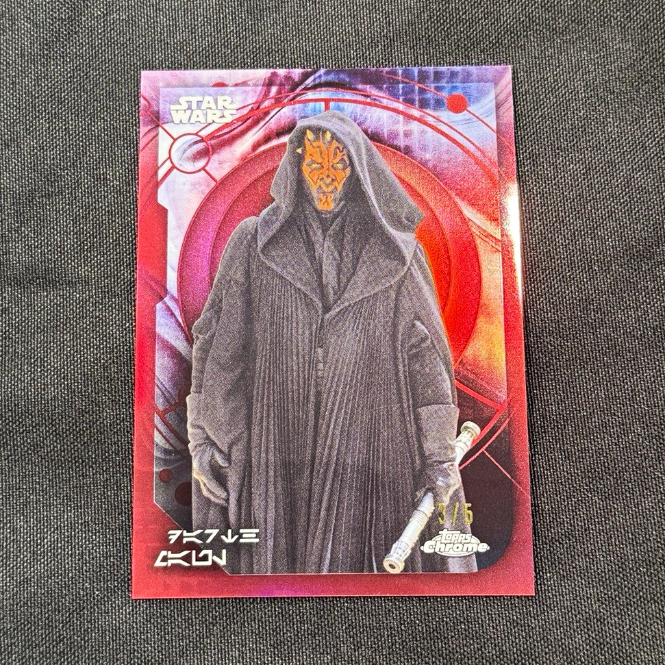 Topps Chrome 2026 Star Wars Darth Maul AURE-171 3/5 True Red Color Match