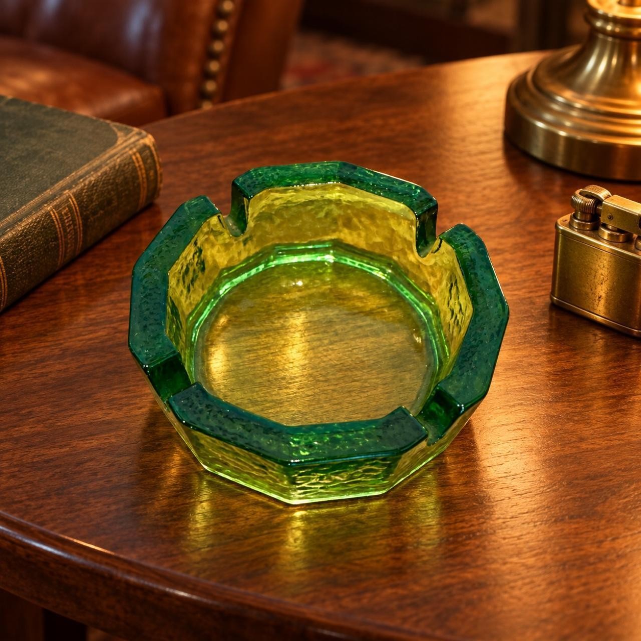 vintage Mid-Century Modern (MCM) Blenko Art Glass ashtray