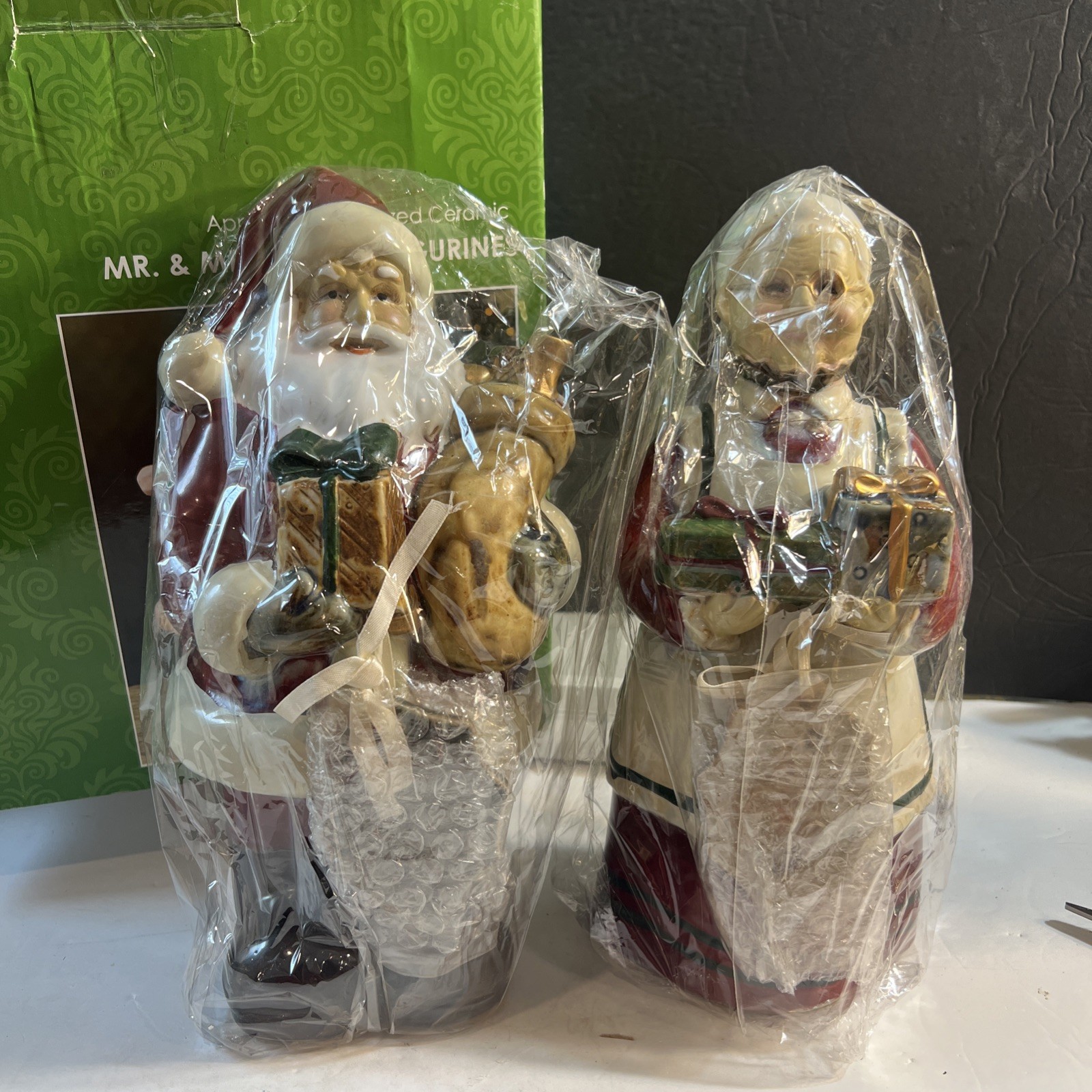 Vintage KIRKLAND Mr. & Mrs. Santa Claus 11.5\