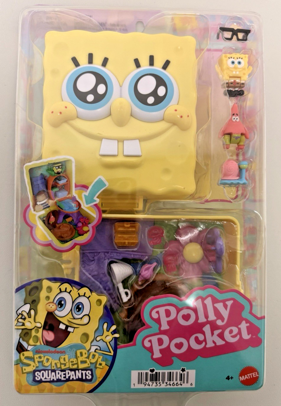 SpongeBob SquarePants Polly Pocket Playset Mattel Mini Figures Accessories