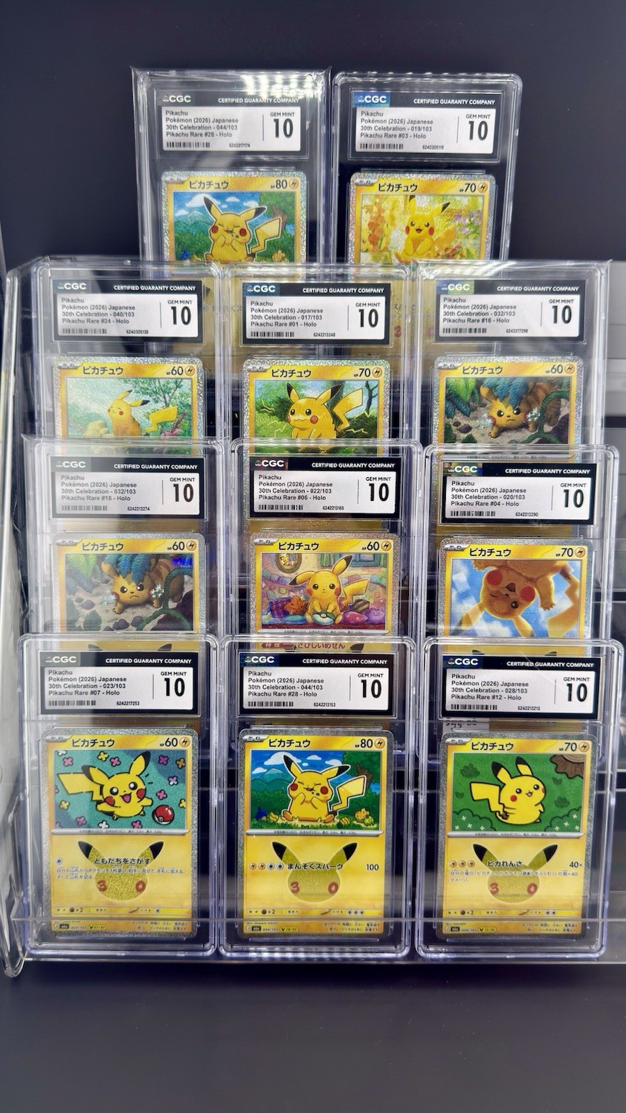 2026 Pokemon 30th Celebrations Graded CGC 10 LOT Of 11 Slabs. FREE USA SHIPPING