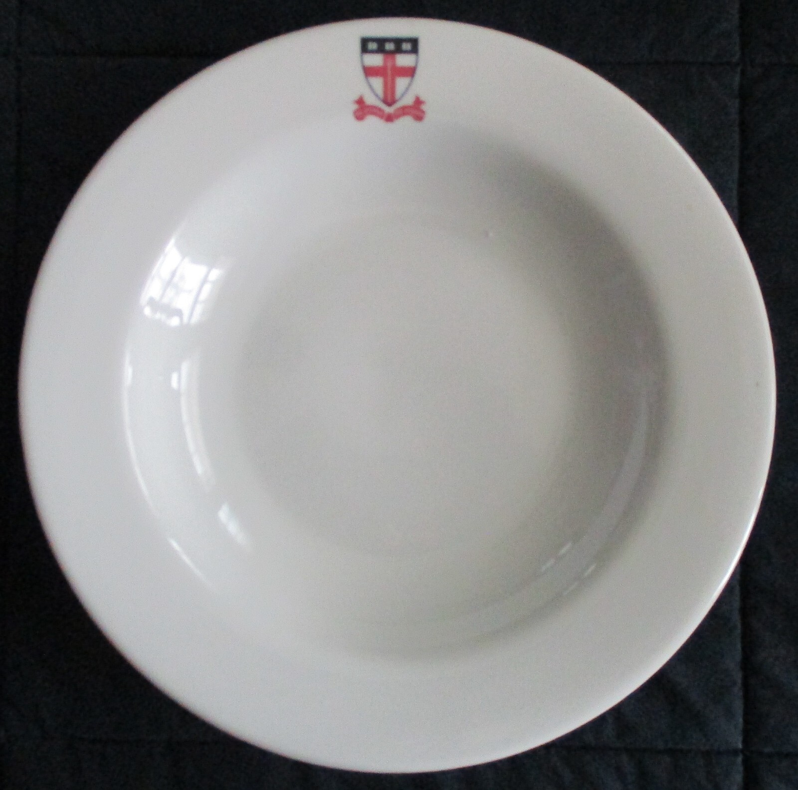 1967 Souvenir Shenango China Soup Bowl Plate Groton School Massachusetts