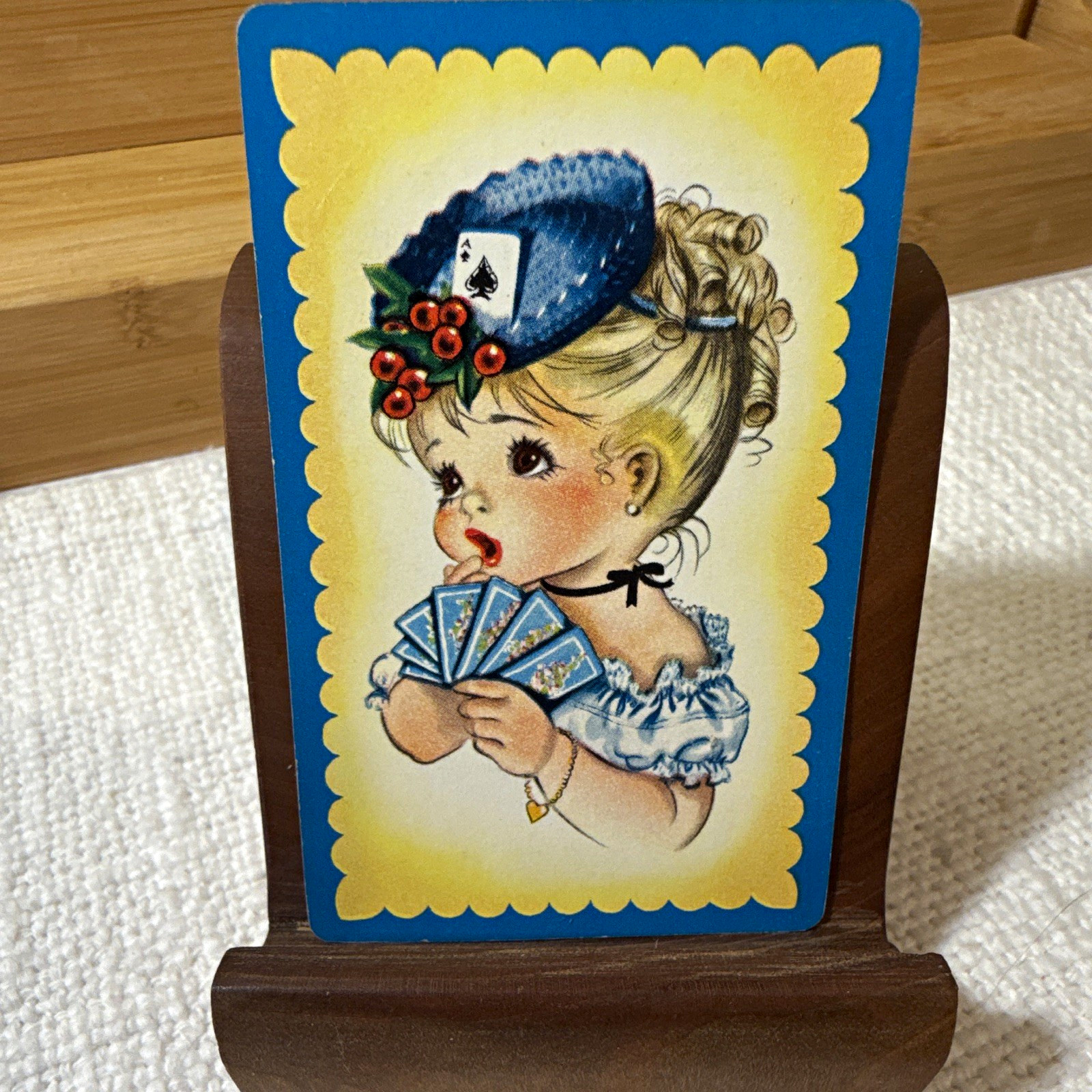 Vintage Kitsch Girl Single Swap Playing Card