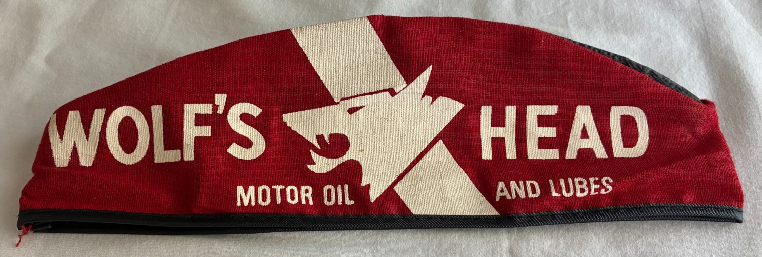 Vintage WOLF'S HEAD Motor Oil and Lubes Gas Station Attendant Cap Size 7-1/8 NOS