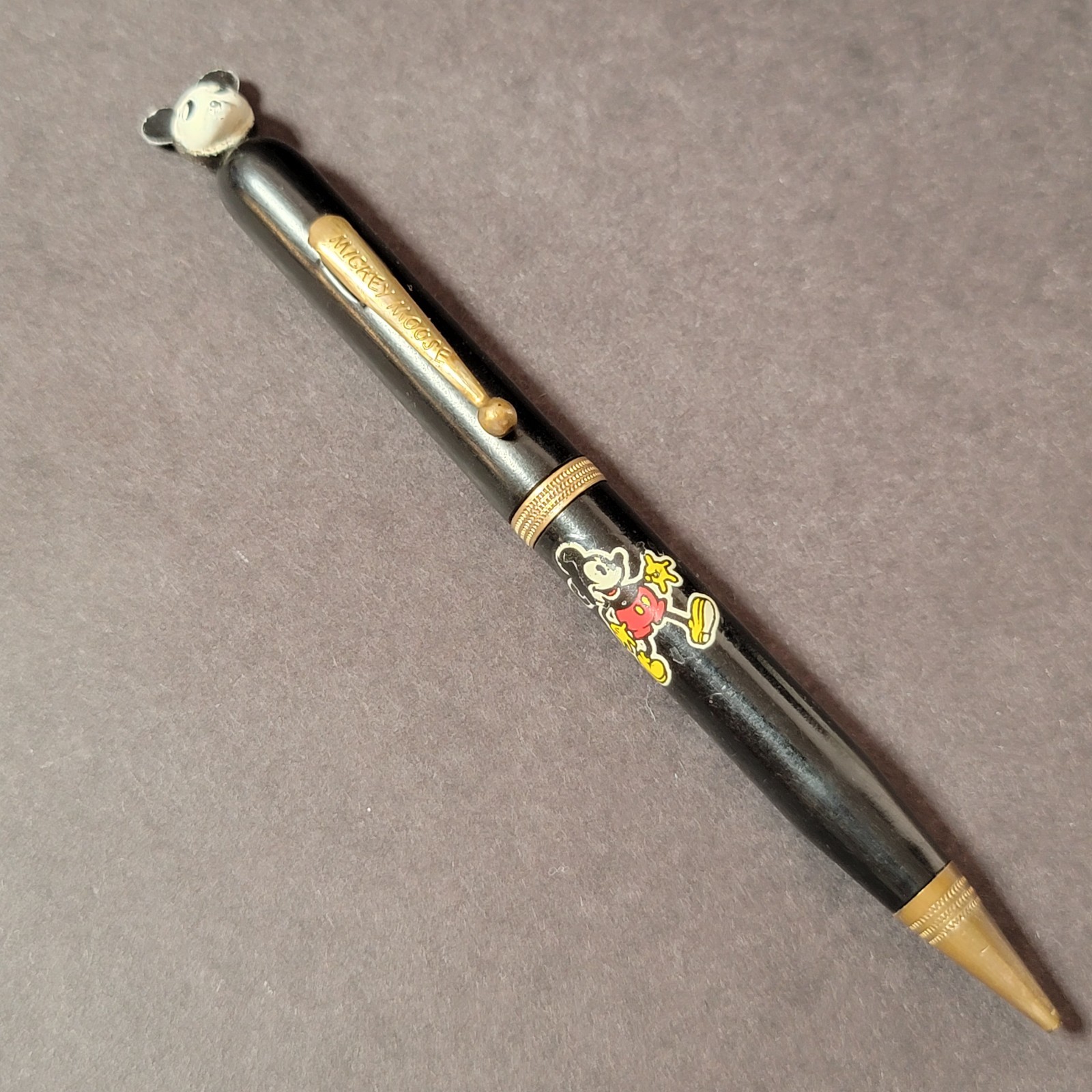 HTF Rare Vtg 1930s Inkograph MICKEY MOUSE Mechanical Pencil Figural Head PA
