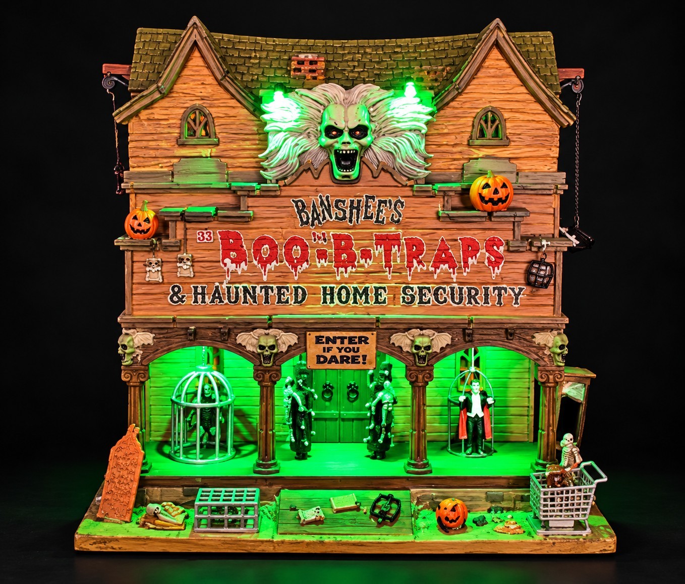 Lemax Spooky Town BANSHEE\'S BOO-B-TRAPS Animated, Lights, Sounds. Works🔥perfect
