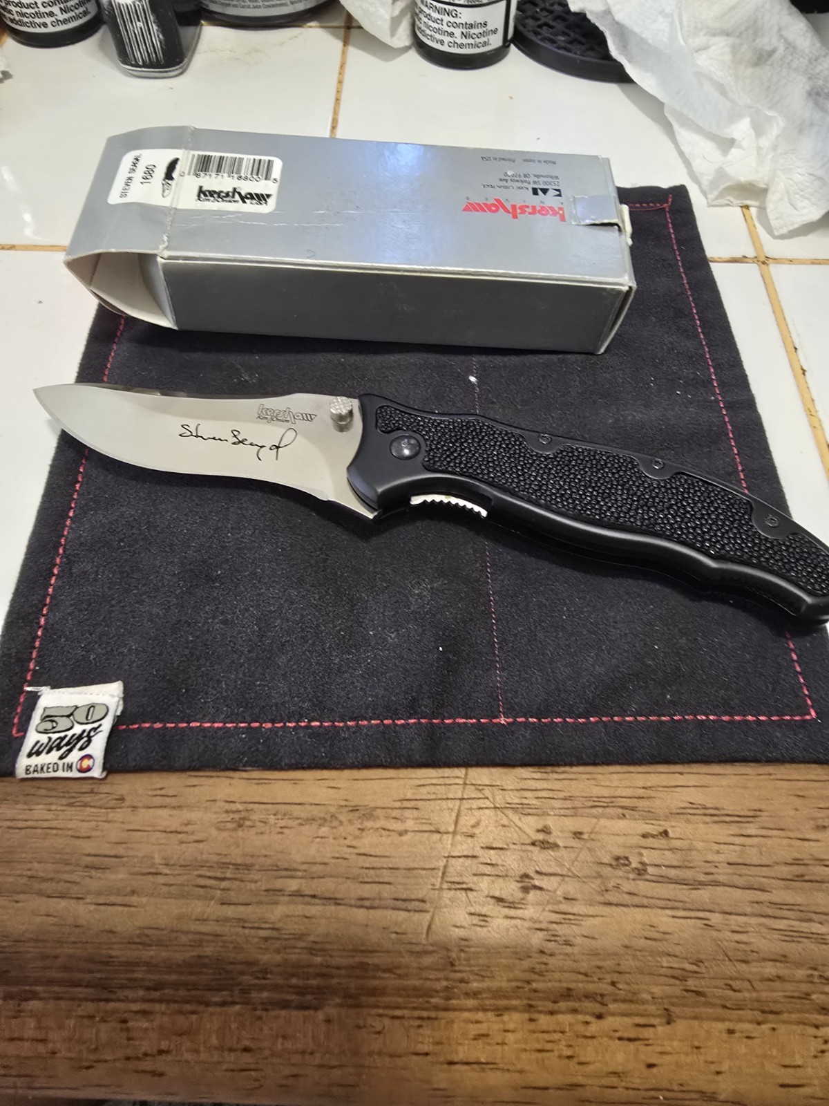 KERSHAW 1680 STEVEN SEAGAL POCKET KNIFE. LINER LOCK NEW IN THE BOX DISCONTINUED