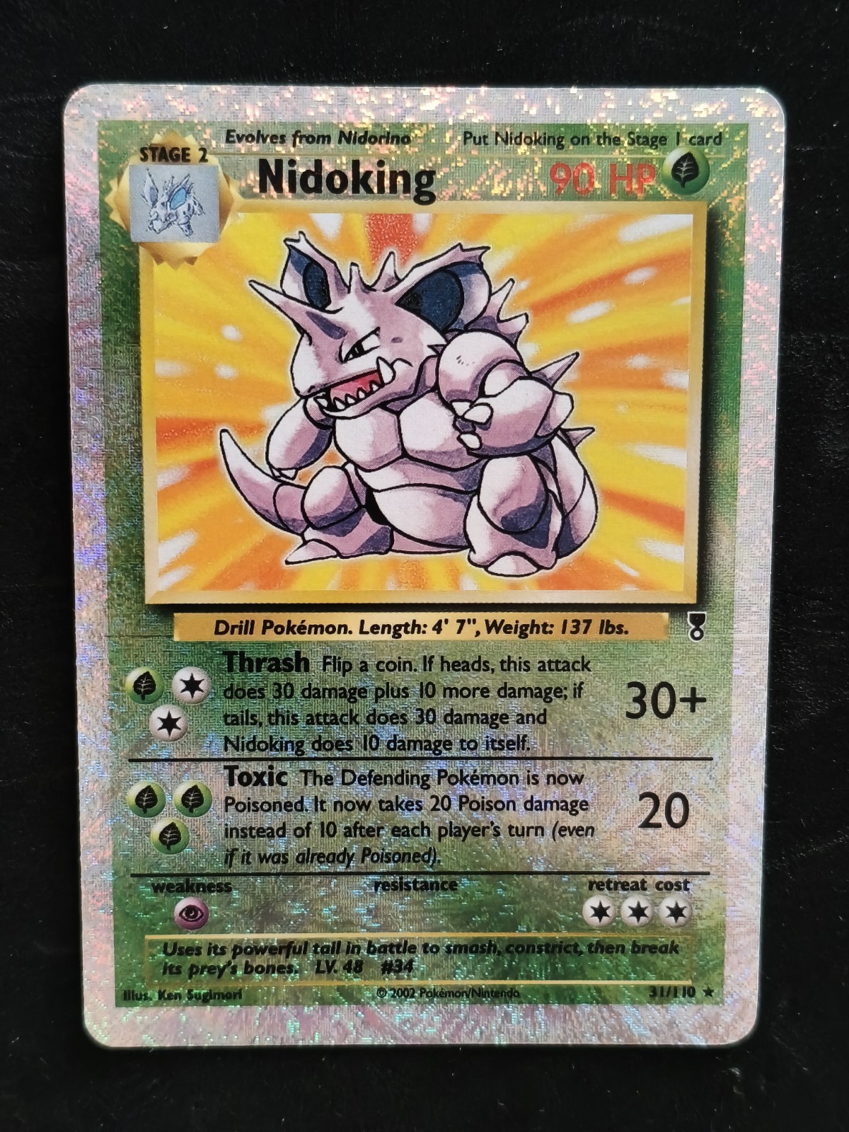 Pokemon Nidoking 31/110 Reverse Holo Legendary Collection Rare Vintage