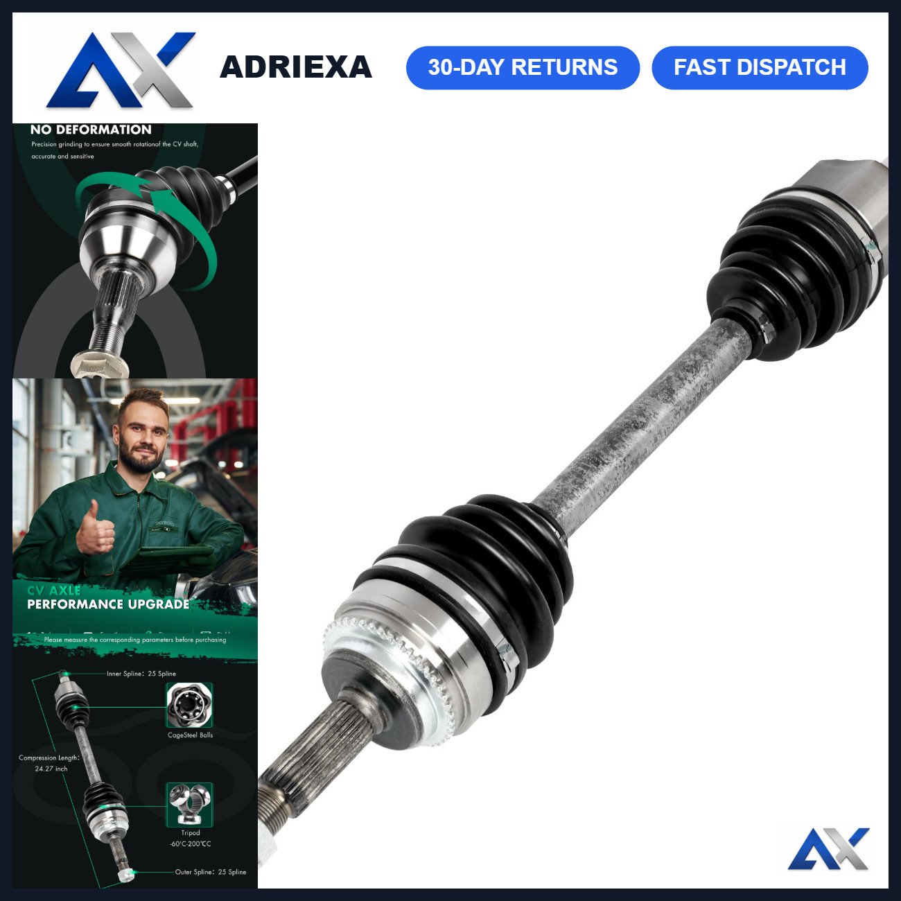 SCITOO Front Left CV Axle Assembly For Mitsubishi Lancer 2.0L 2002-2007