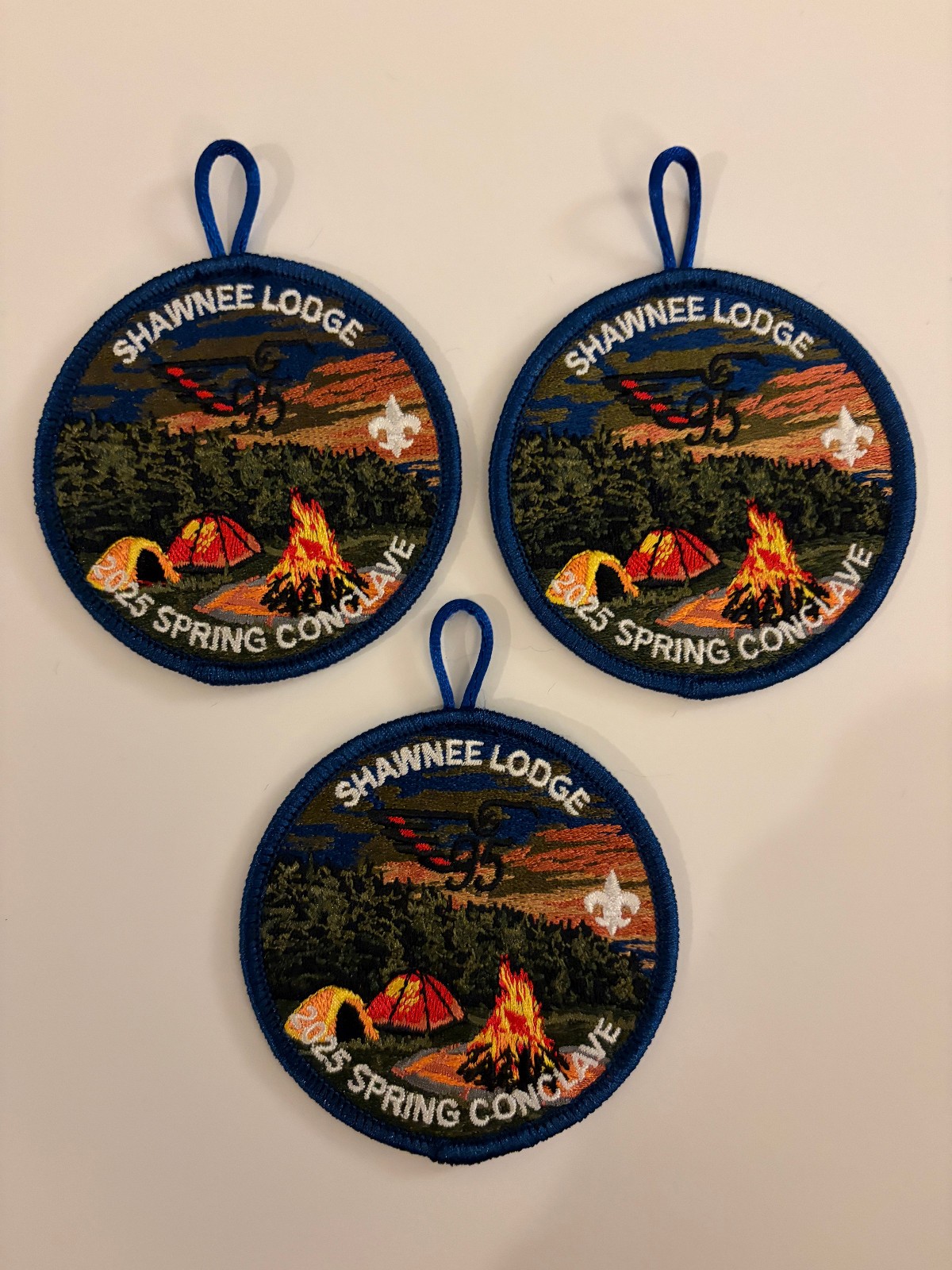 SET OF 3 - 2025 Shawnee Lodge Spring Conclave Event Patch - OA BSA scouting