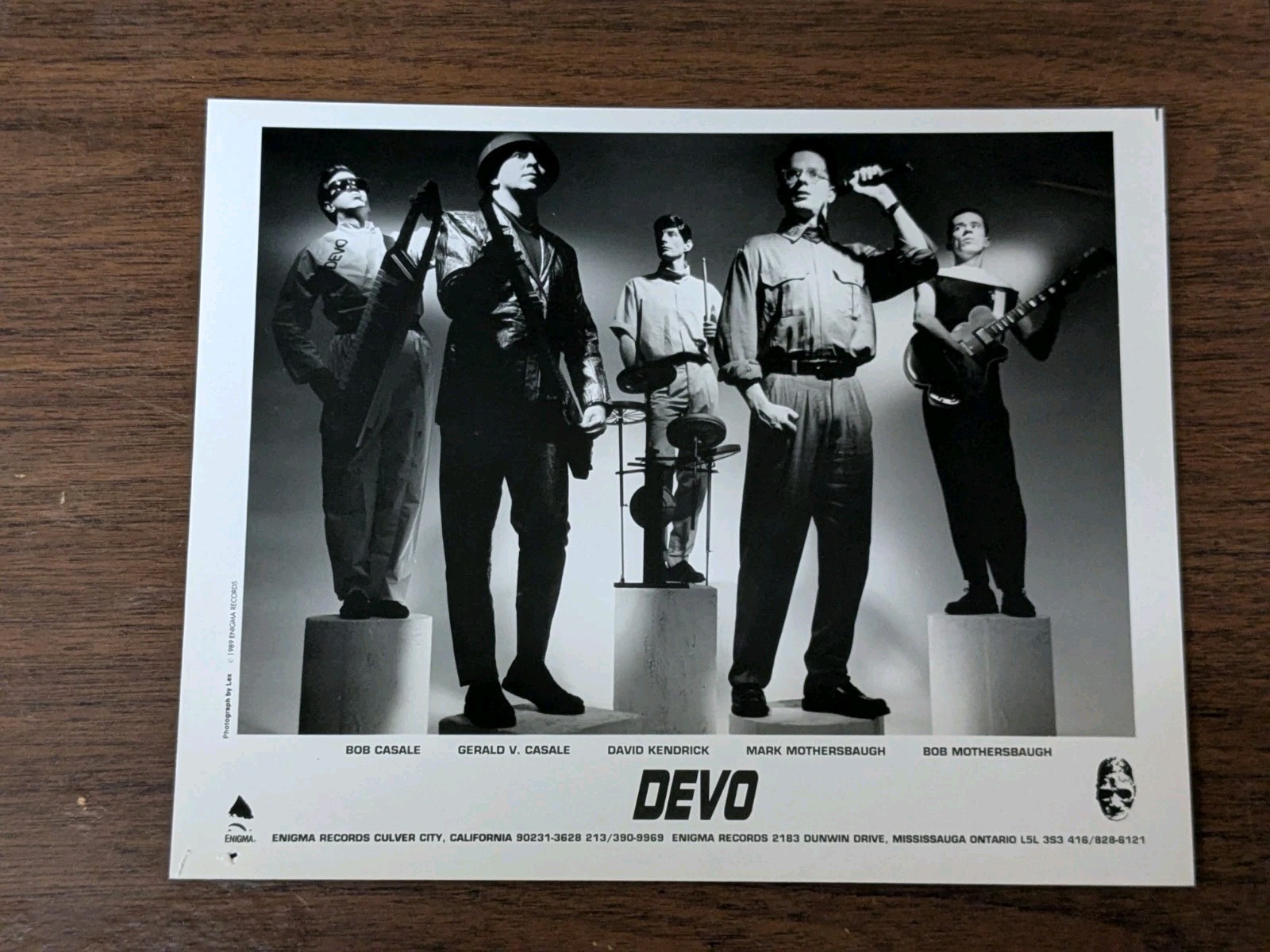 Devo, Vintage, Rare 1989 Enigma Records 8x10 Promo Photo With Mark Mothersbaugh