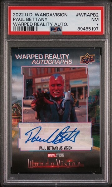 2022 Marvel Studios\' WandaVision Warped Reality (Vision) Paul Bettany Auto PSA7