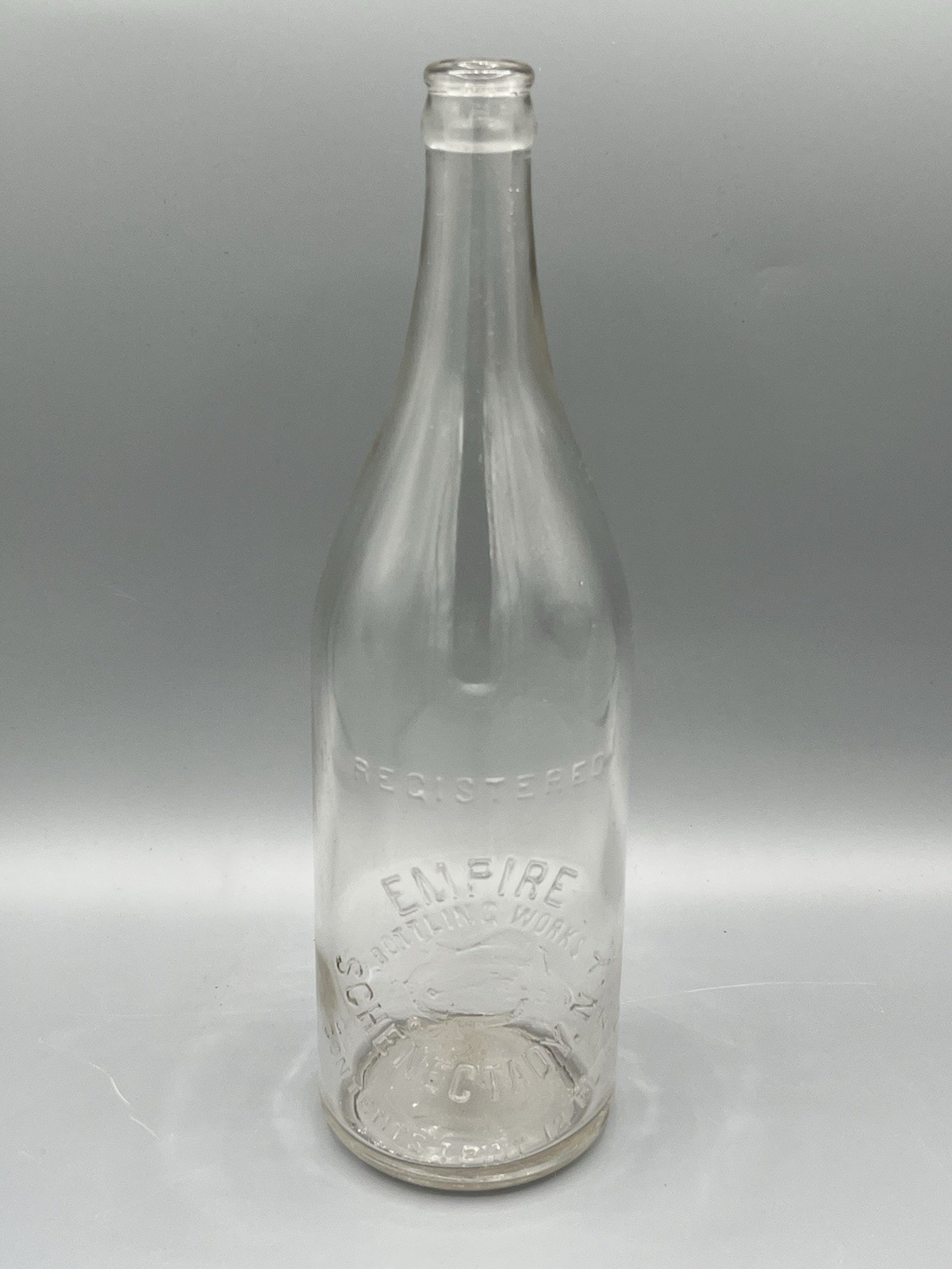 Antique Empire Bottling Schenectady, NY. Good condition, 12in Glass Bottle