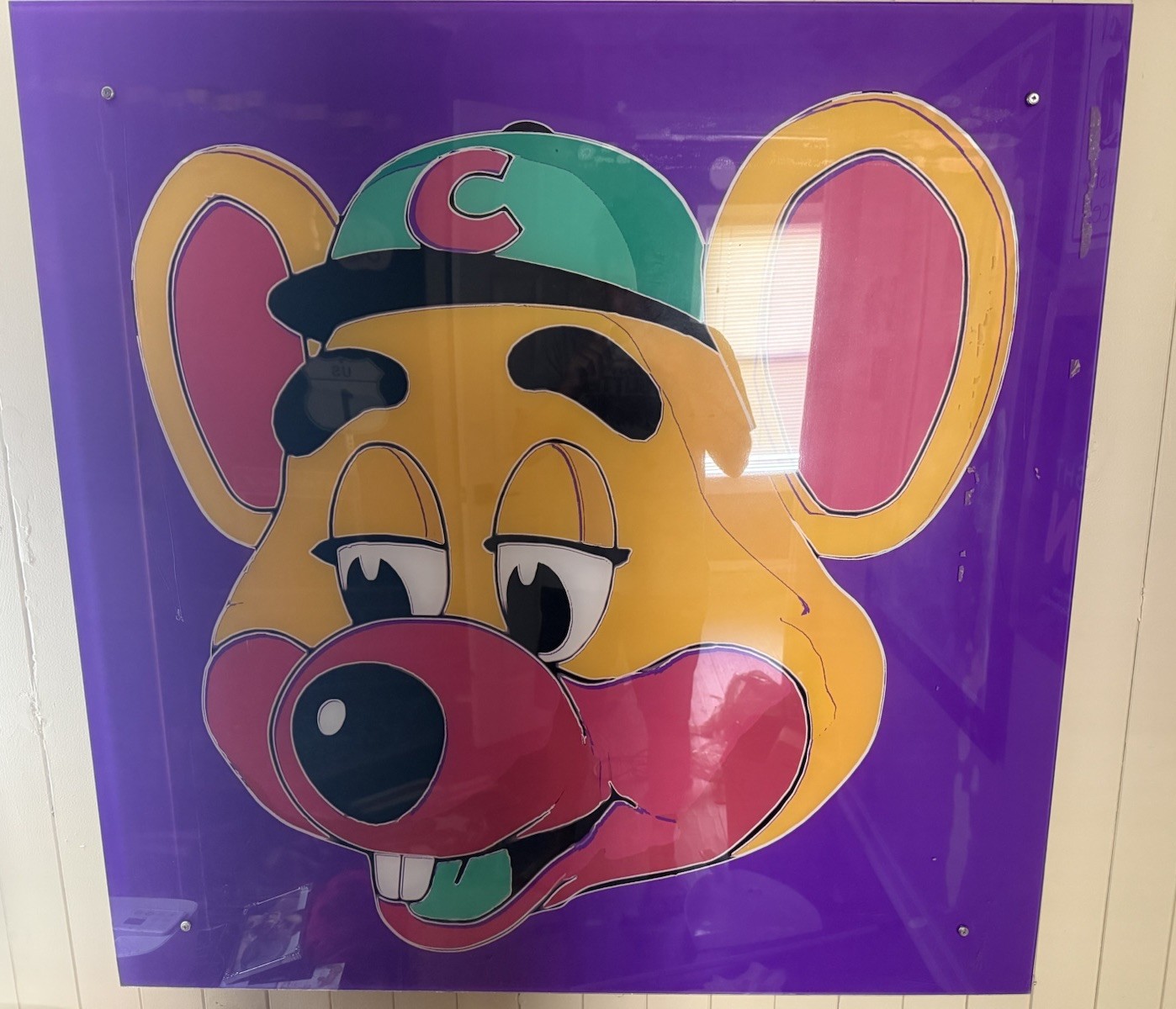 Chuck E. Cheeses Purple Pop Art “Warhol” (Large size)