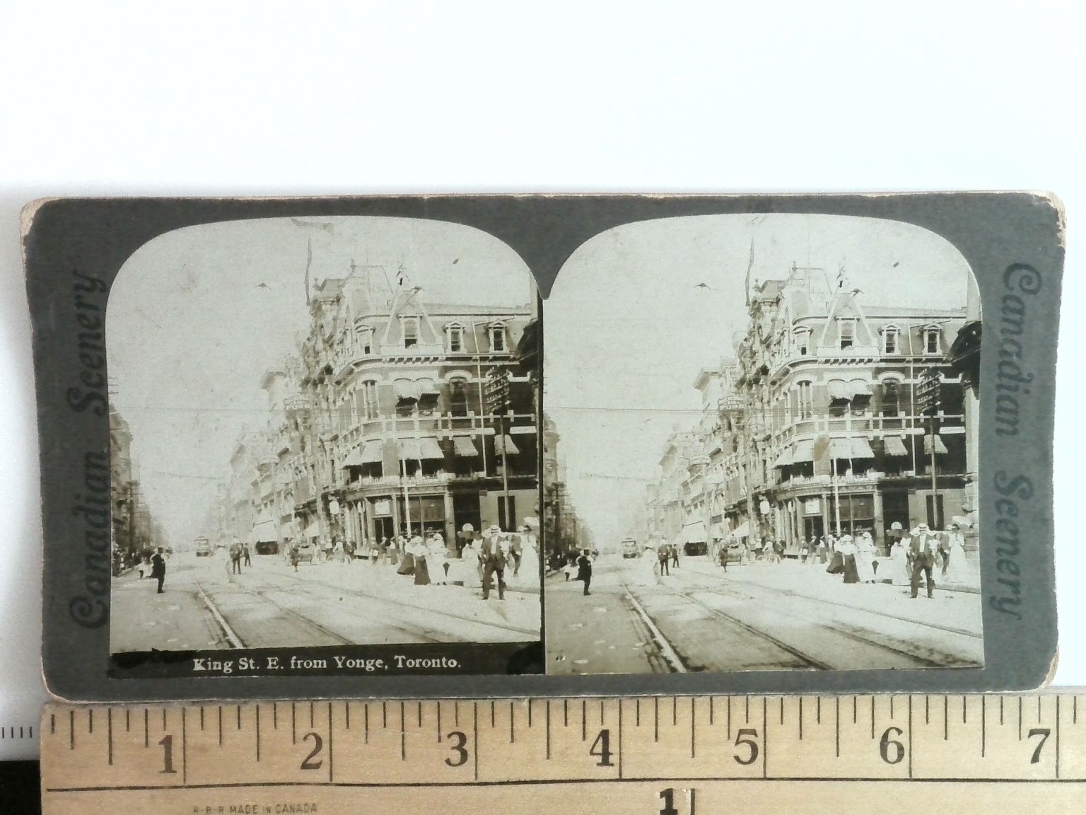 King Street East Toronto Stereoview Canadian Scenery 1900s Ontario Canada Urban