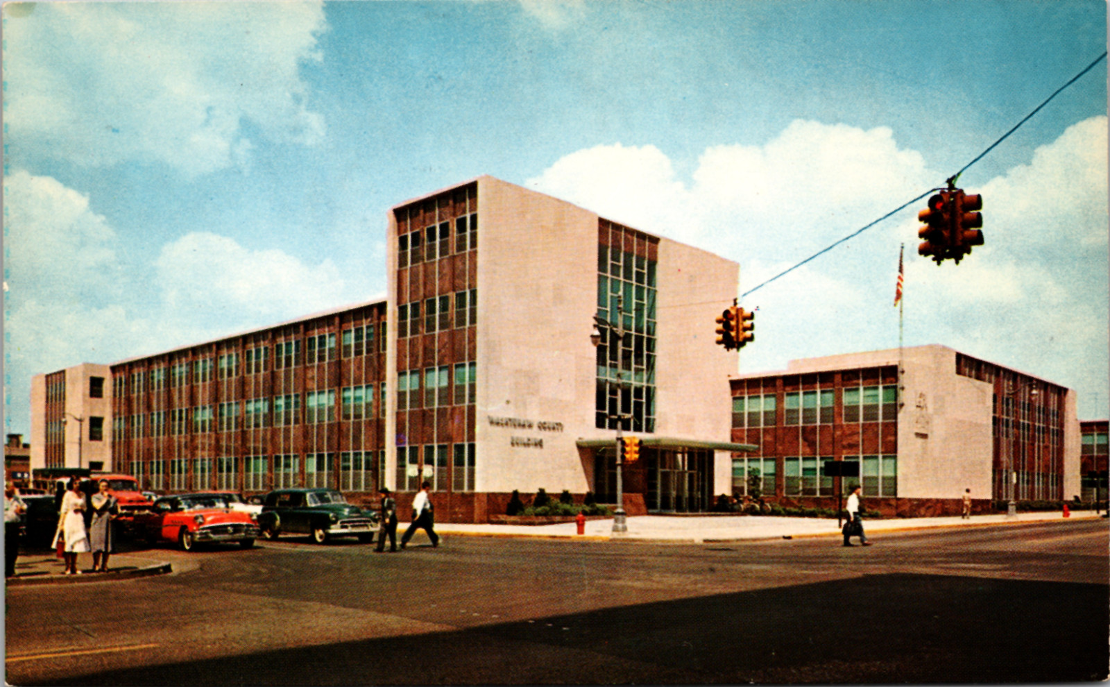 Washtenaw County Building, Ann Arbor, Michigan, Vintage Postcard