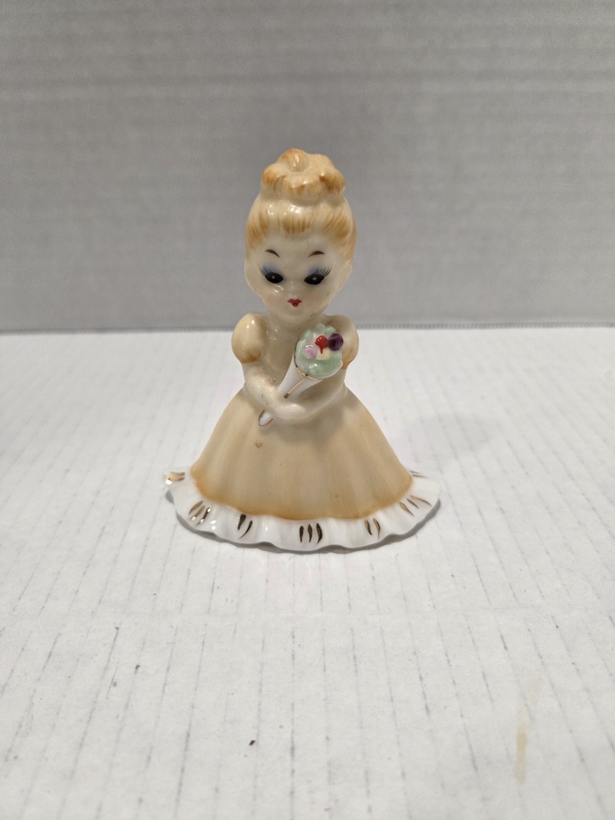 Bradley Exclusives Vintage Girl With Flowers Porcelain Figurine