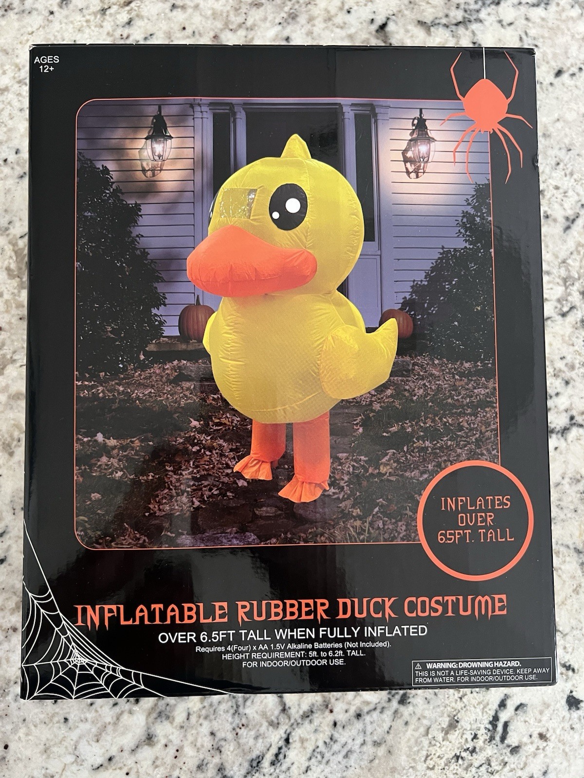 Halloween Inflatable Rubber Duck Costume 6.5ft tall