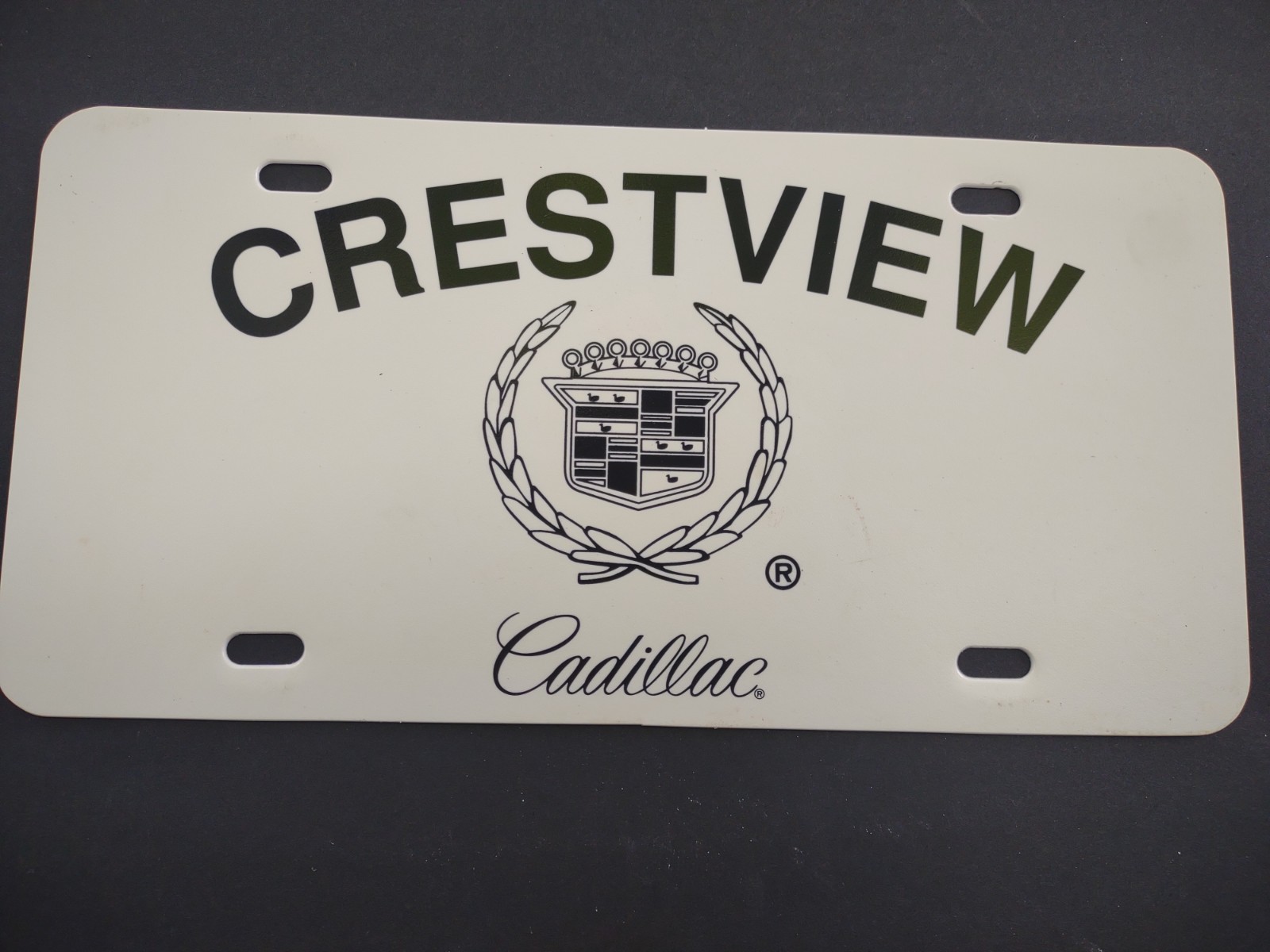Vintage Crestview Cadillac Booster License Plate Michigan ?