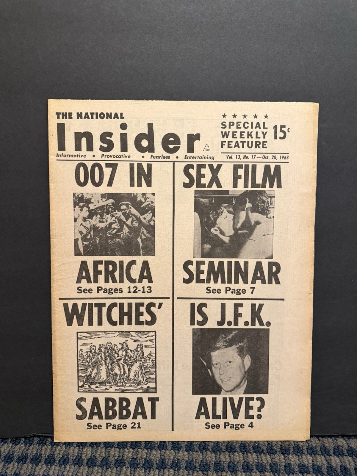 1968 The National Insider Newspaper, Last Words Lee Harvey Oswald, *Pic3 (VRN10L