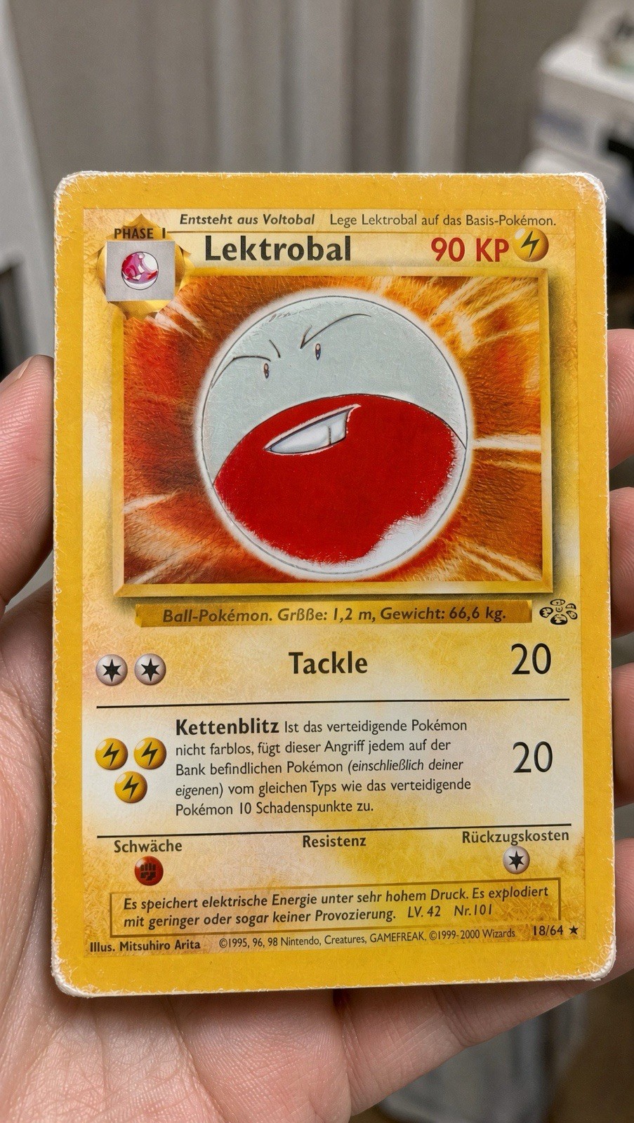 Pokemon Trading Cards TCG Electrode Elektrobal Marumine No. 18/64 German Rare