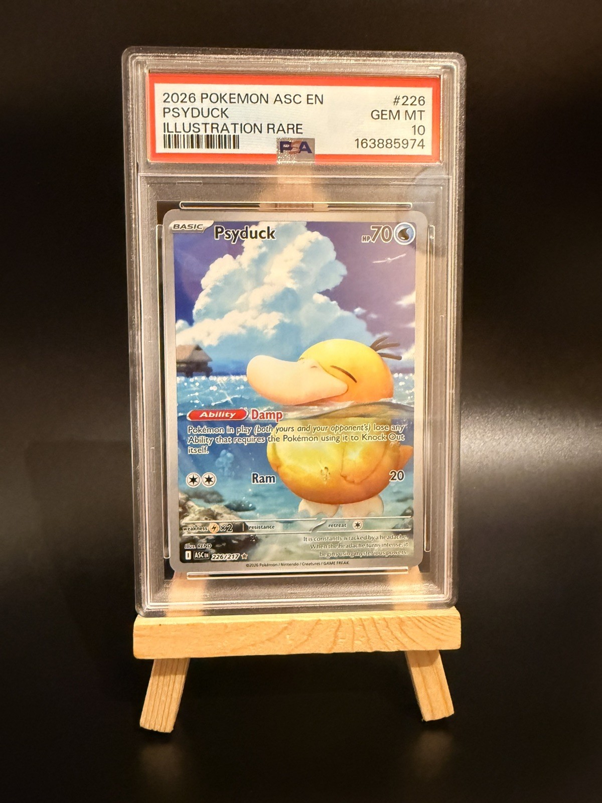 PSA 10 2026 Pokémon TCG ASC Psyduck Illustration Rare 226/217 EN