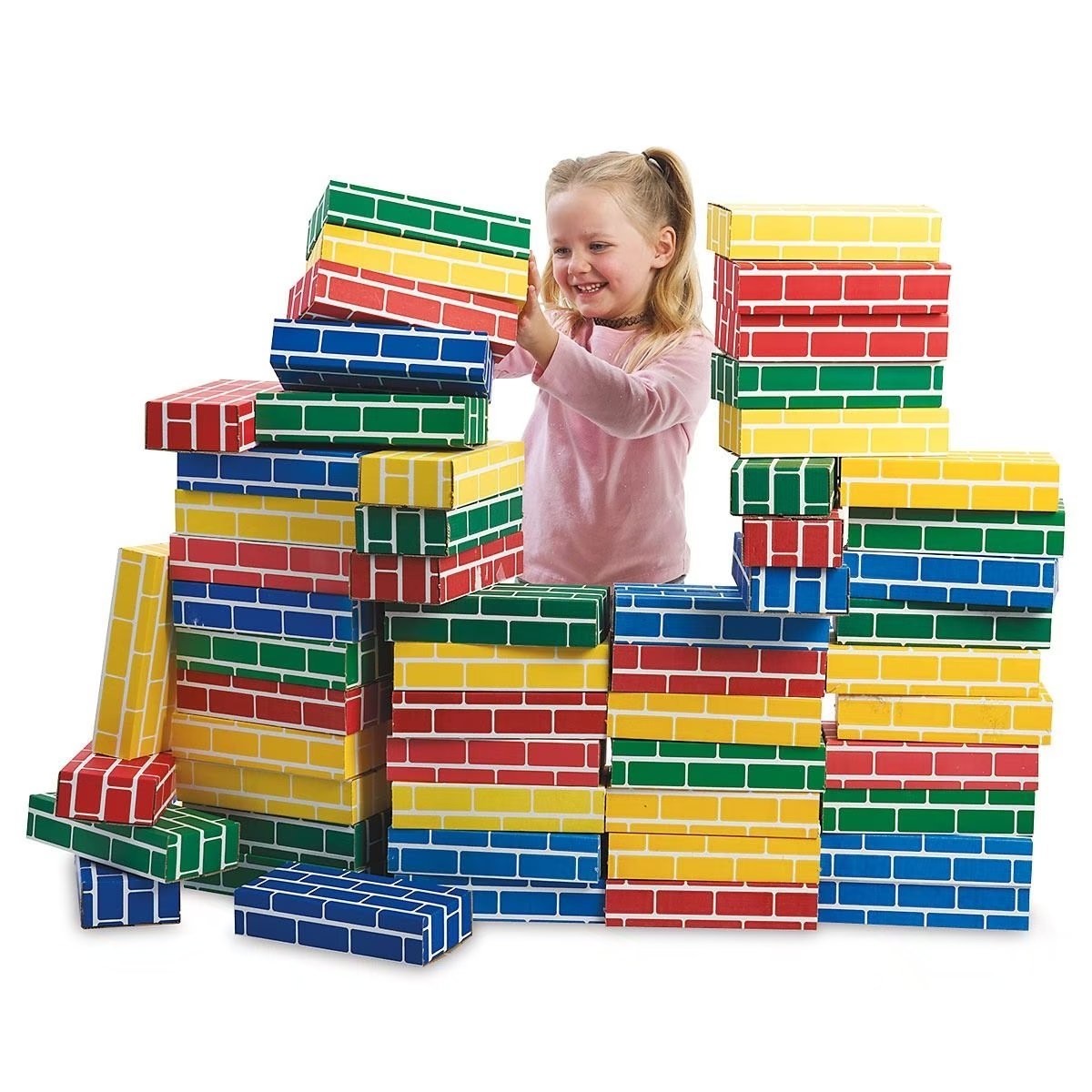 24pc Jumbo Cardboard Building Bricks Kids Stacking Construction Blocks