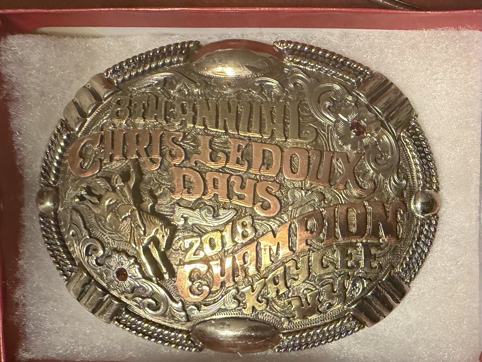 Chris LeDoux Days prca champion bareback Riding trophy rodeo belt buckle NIB