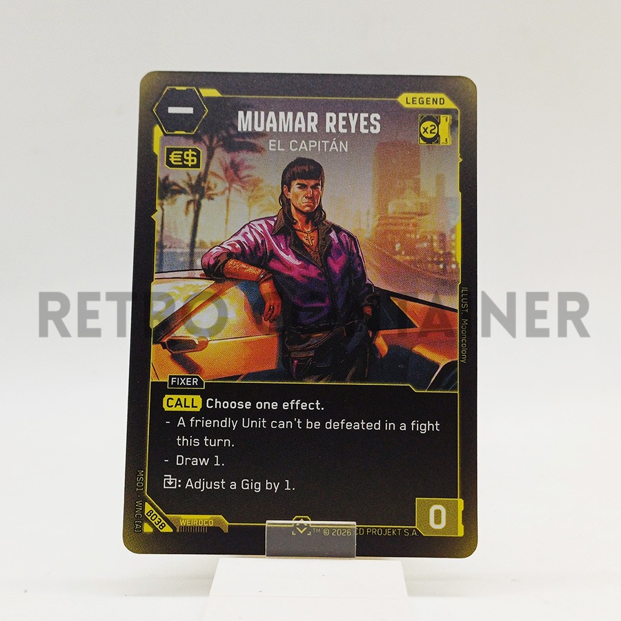 CYBERPUNK 2077 TCG - Beta Kickstarter Night City - RARE Muamar Reyes