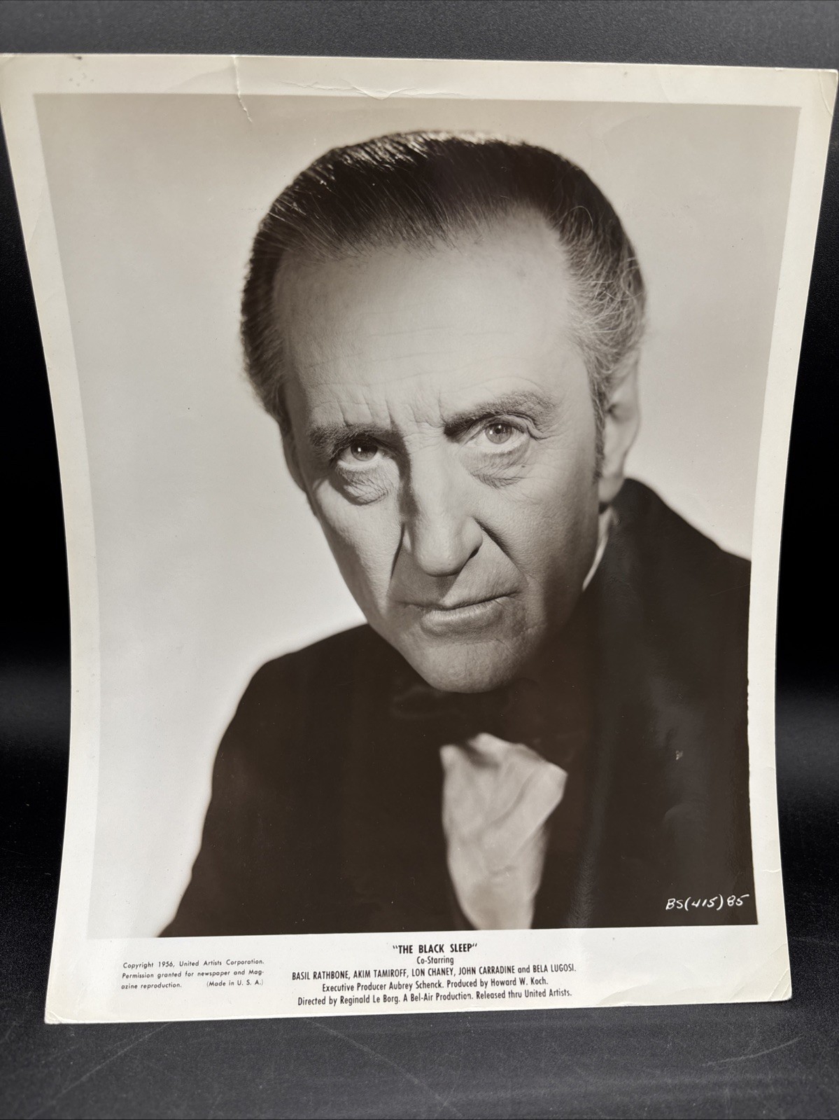 Original Basil Rathbone The Black Sheep Promo Photo