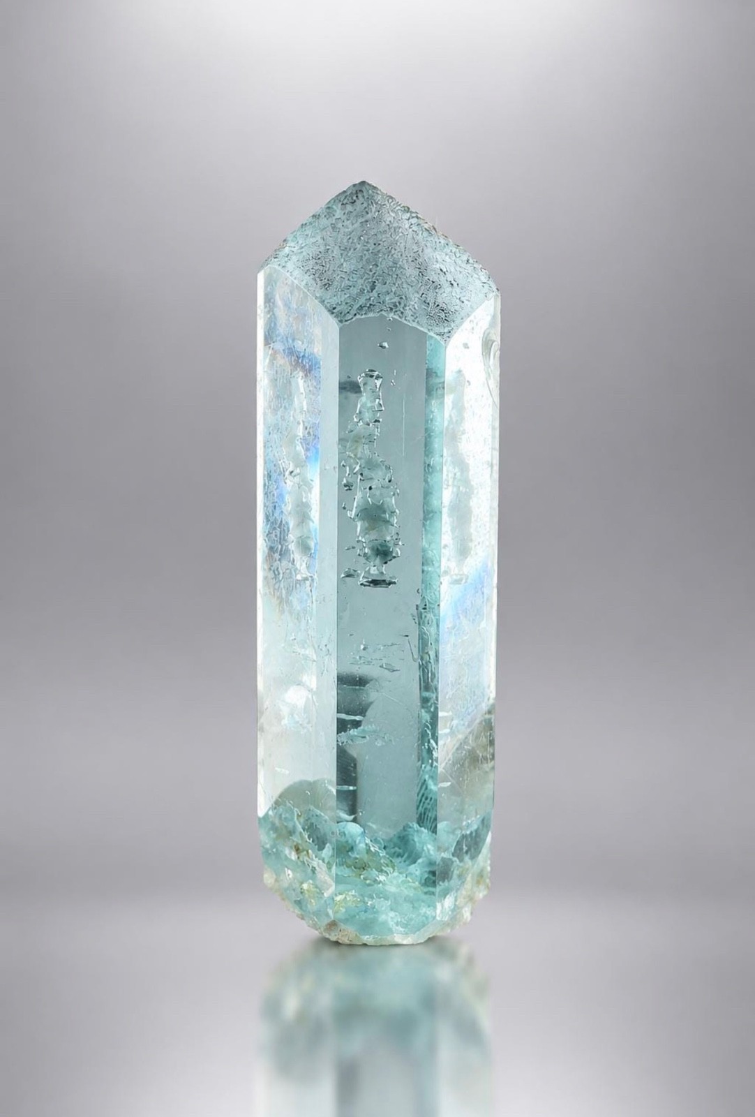 Natural Rare Diamond Cut Terminated Aquamarine Crystal From Skardu, Pakistan