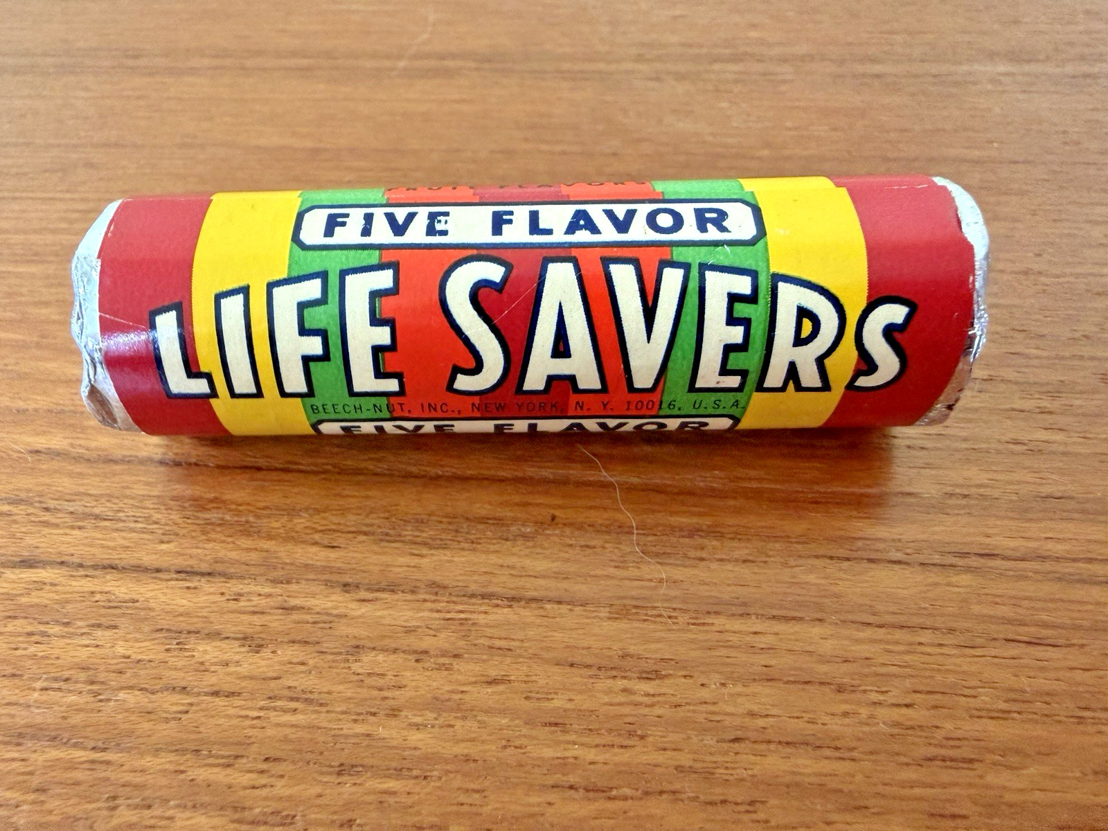 Vintage FIVE FLAVOR LIFE SAVERS CANDY ROLL Unopened New Old Stock CANDY
