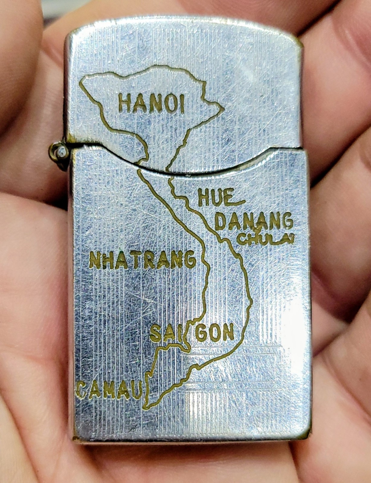 Zenith Vietnam Windproof Lighter- CHU-LAI  VIET-NAM WAR ERA 1965-1966 USED