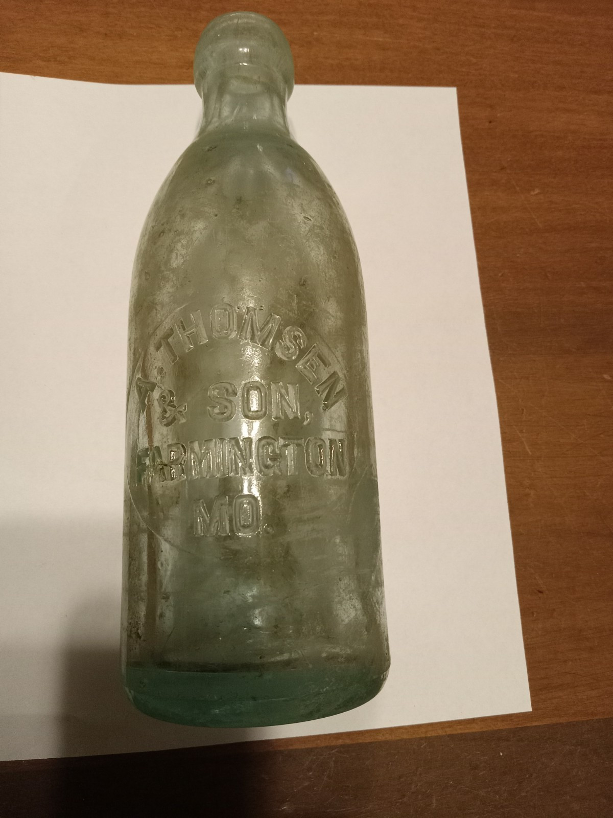 Antique Blob Top Soda Farmington Mo.  A  THOMSEN & SON