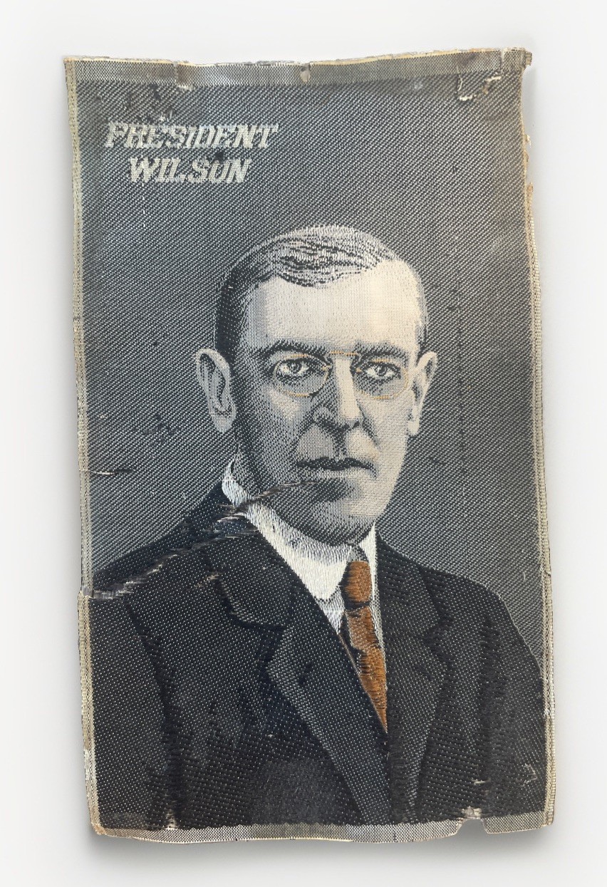 President Woodrow Wilson Silk Postcard Poor Condition Has Rips
