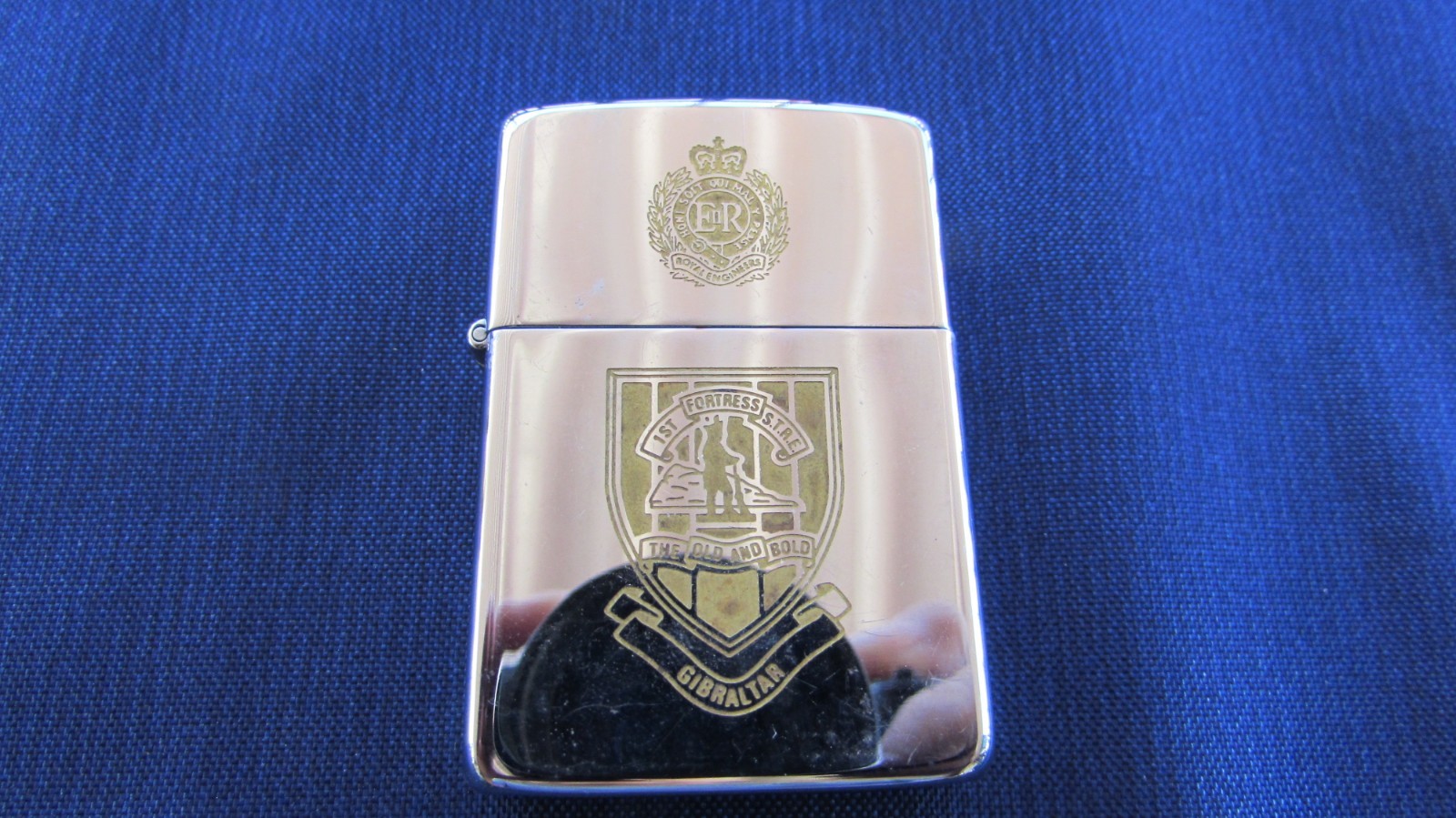 1986 UNFINISHED ROYAL ENGINEERS GIBRALTAR ZIPPO LIGHTER NO INSERT