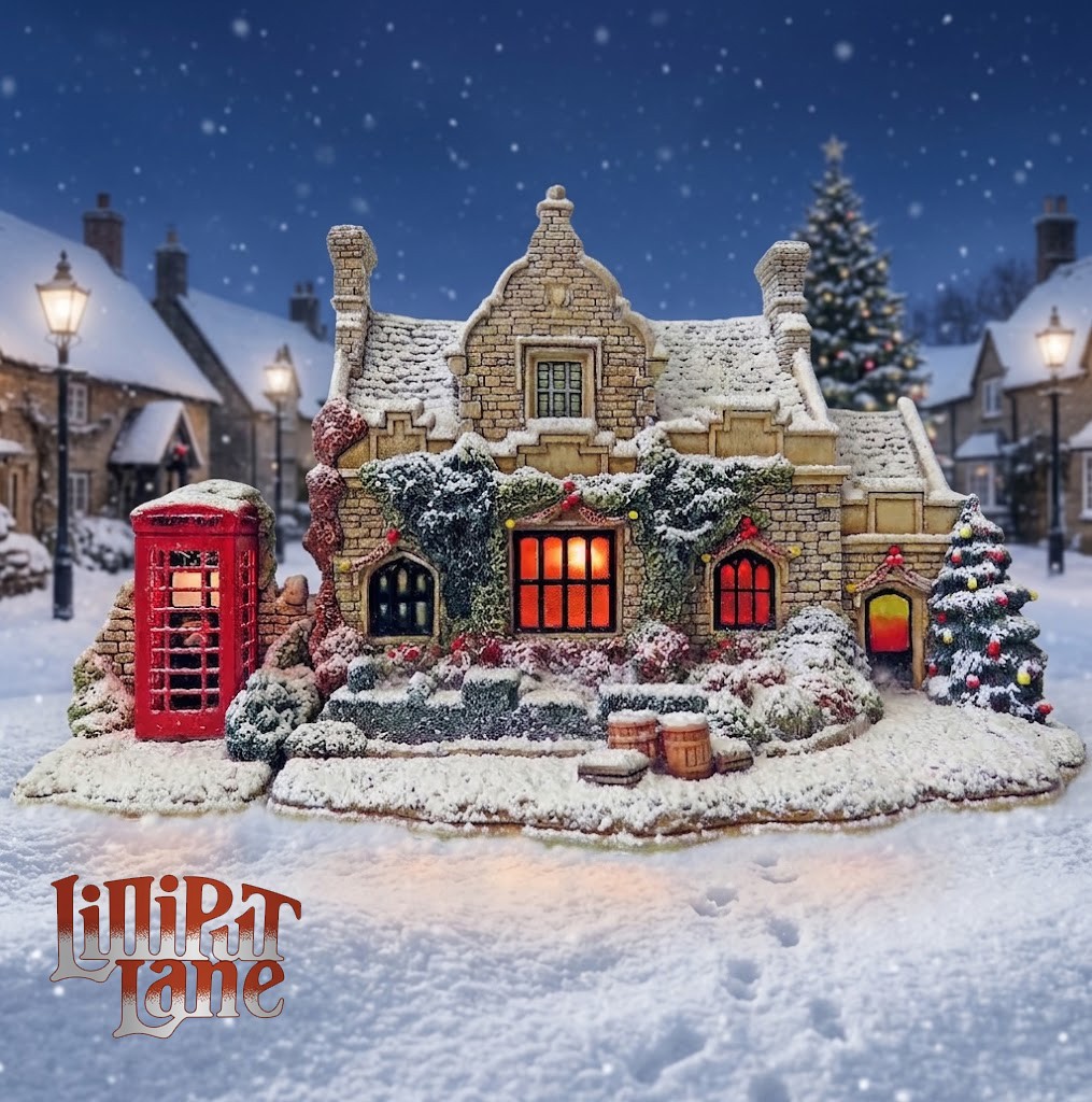 Lilliput Lane Calling Home For Christmas Illuminated Snowed Ornament from 2010