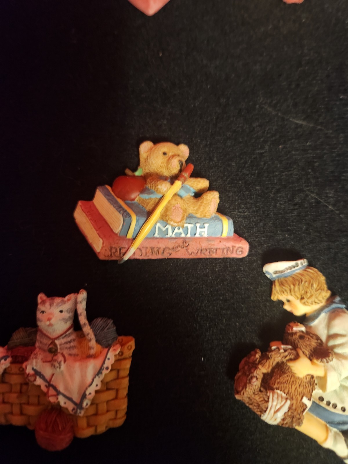 lot of 3 vintage cottage core magnets 