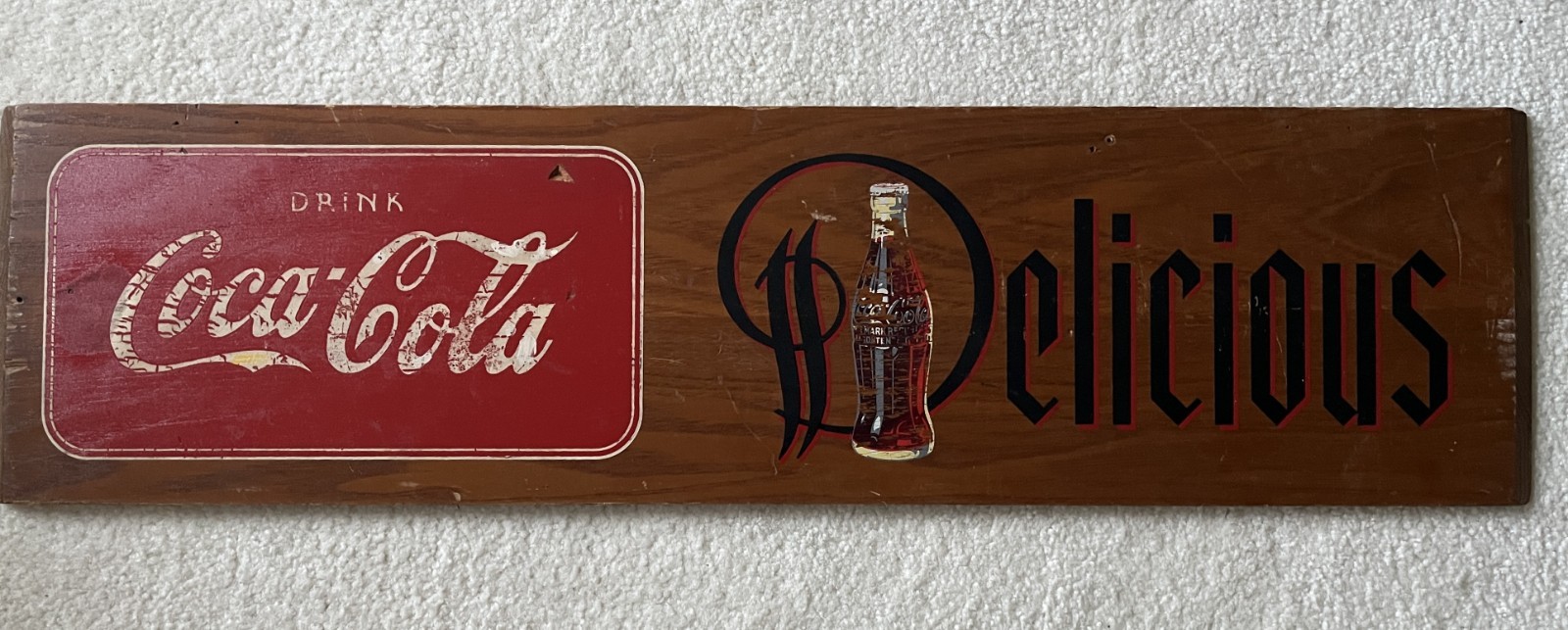 Vintage, Original, 1940 Coca-Cola, Coke, Soda, Kay Display 